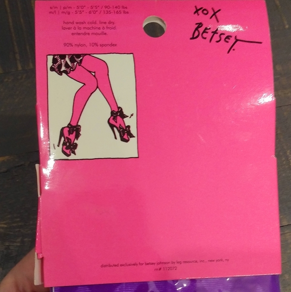 Betsey Johnson purple leopard stockings - Picture 2 of 2